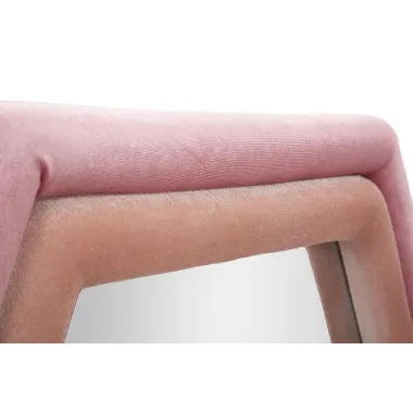 LUSTRO NA ŚCIANĘ TONY Aksamit Różowy/Mieszany 75X4X80 cm (WYMIAR LUSTRA 58X65 cm)